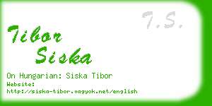 tibor siska business card